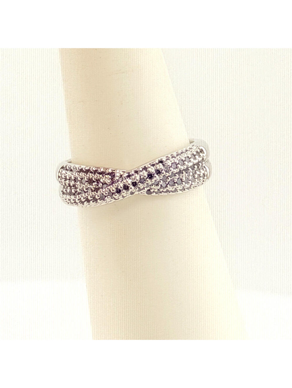 Bomb Party February Ring Sz 11 "I Was Dreaming Of You" Amethyst on Rhodium